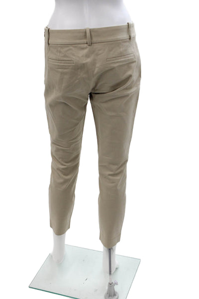 J Crew Womens Petite Cropped Ankle Chino Beige Zip Size S