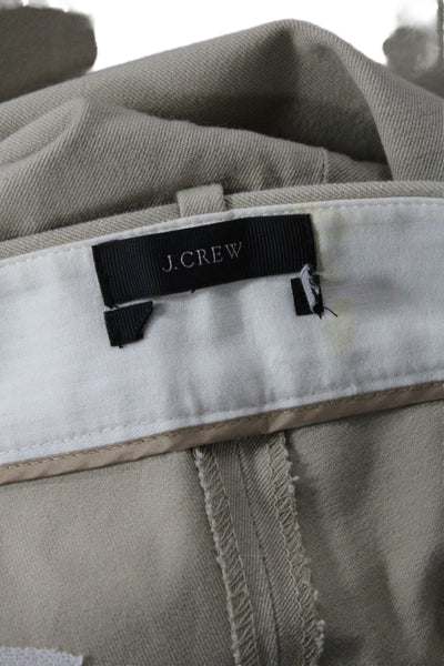 J Crew Womens Petite Cropped Ankle Chino Beige Zip Size S