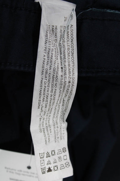 Zara Mens Ankle Chino Dark Blue Cotton Button Size 30