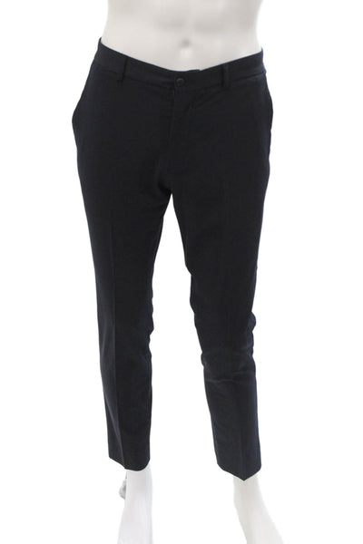 Zara Mens Ankle Dress Pants Black Button Size 30