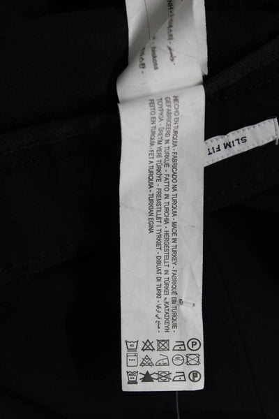 Zara Mens Ankle Dress Pants Black Button Size 30