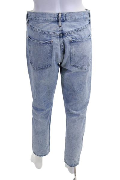 Agolde Unisex Straight Tapered Jeans Light Blue High Rise 26in Size 28