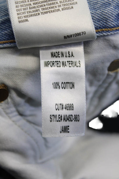Agolde Unisex Straight Tapered Jeans Light Blue High Rise 26in Size 28