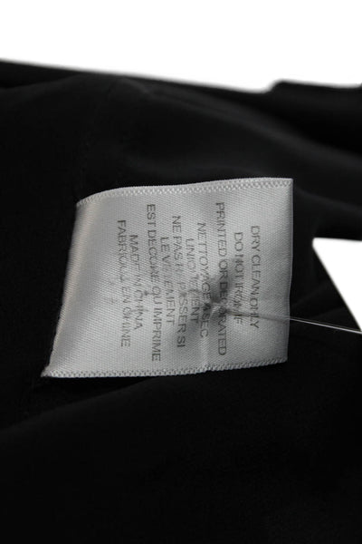 Equipment Femme Women Silk Collared Button Up Long Sleeve Black Basic Size XS