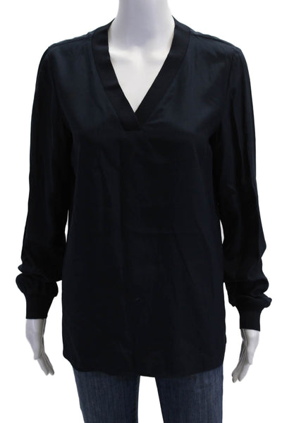 Lafayette 148 New York Womens White Long Sleeve Blouse Cotton Size 0P