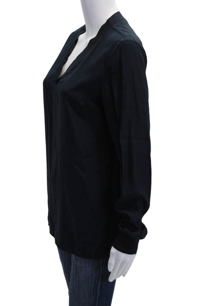 Lafayette 148 New York Womens White Long Sleeve Blouse Cotton Size 0P