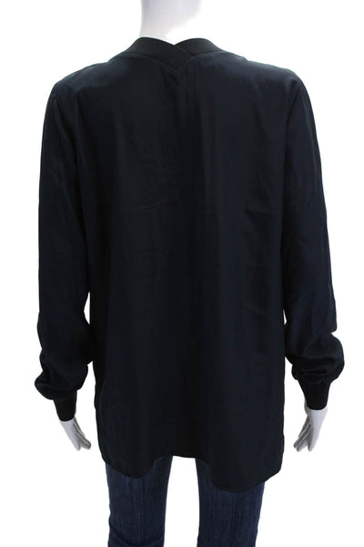 Lafayette 148 New York Womens White Long Sleeve Blouse Cotton Size 0P