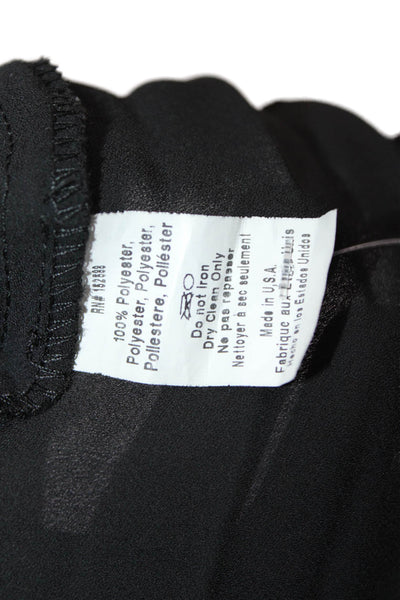 Delfi Women Camisole Black Polyester Sleeveless Hook & Eye Size S