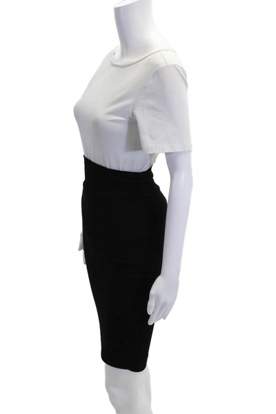 Enza Costa Women Straight Pencil Skirt Set Black Knee-Length Size S