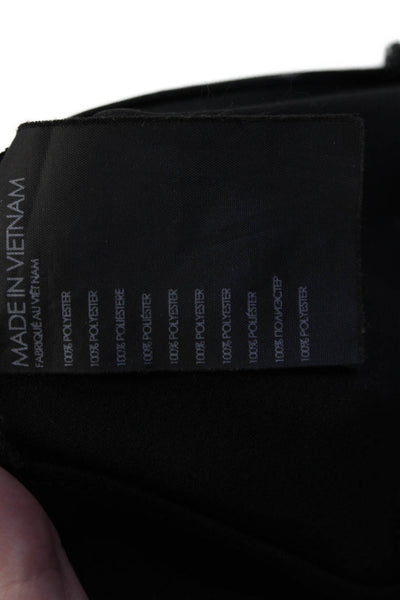 Club Monaco Womens Cropped Dress Pants Black Polyester Zip Inseam 30 Size 8