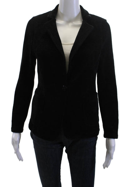 Femme Fatale Women Black Viscose Blazer Long Sleeve Size S