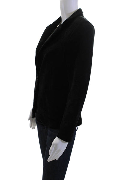 Femme Fatale Women Black Viscose Blazer Long Sleeve Size S