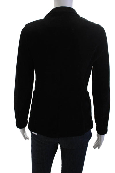 Femme Fatale Women Black Viscose Blazer Long Sleeve Size S