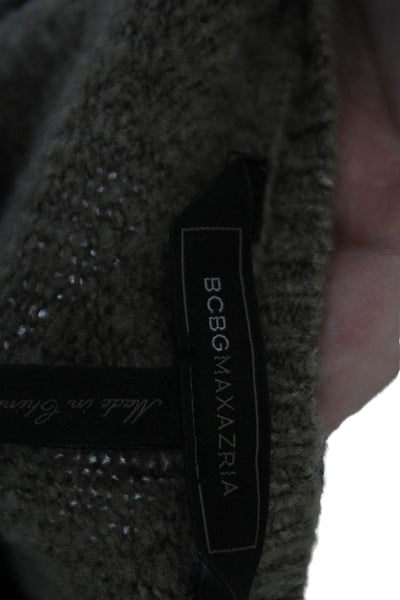 BCBGMAXAZRIA Women Pullover Sweater Brown Long Sleeve Round Neck Size XS