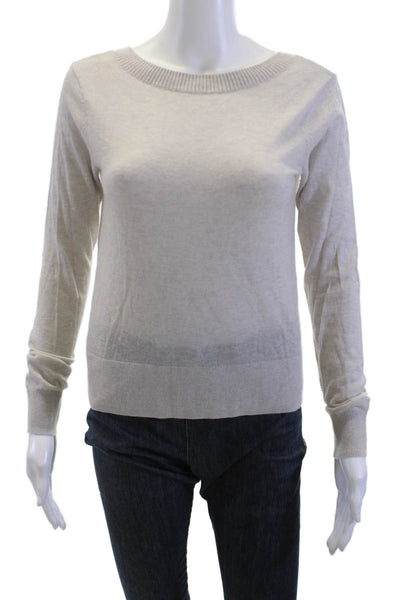Club Monaco Womens Beige Cashmere Pullover Crew Neck Long Sleeve Size XS
