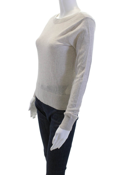Club Monaco Womens Beige Cashmere Pullover Crew Neck Long Sleeve Size XS