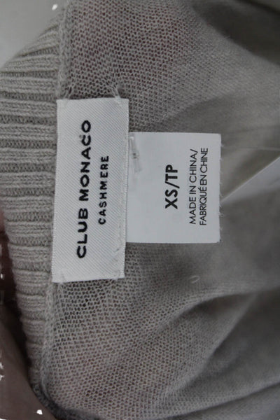 Club Monaco Womens Beige Cashmere Pullover Crew Neck Long Sleeve Size XS