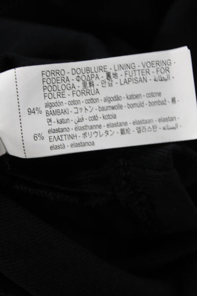 Zara Womens Black Basic Long Sleeve Top Cotton Stretch Size M
