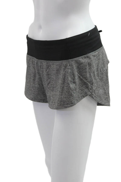 Lululemon Women Black Nylon Blend Zip Sports Shorts Size 6