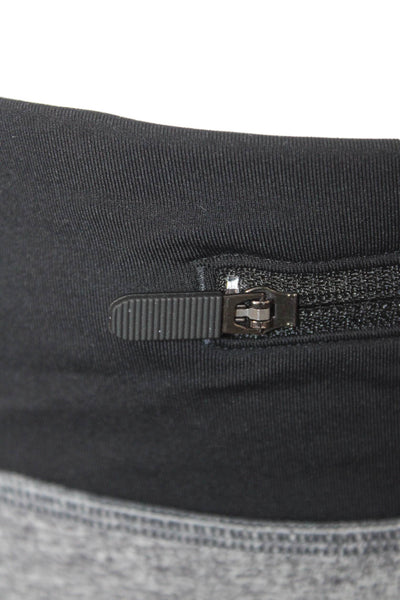 Lululemon Women Black Nylon Blend Zip Sports Shorts Size 6