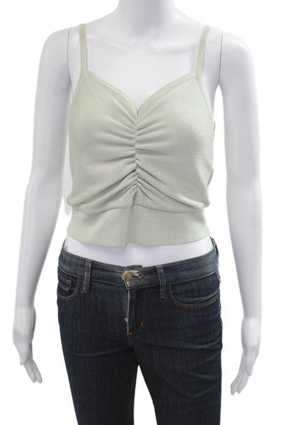 Moussy Womens Cropped Camisole V Neck Beige Top Size S