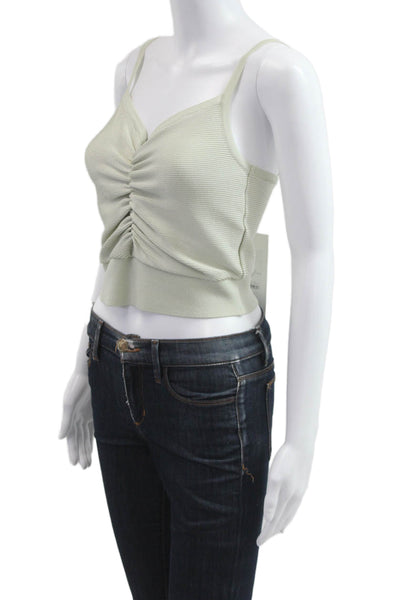 Moussy Womens Cropped Camisole V Neck Beige Top Size S