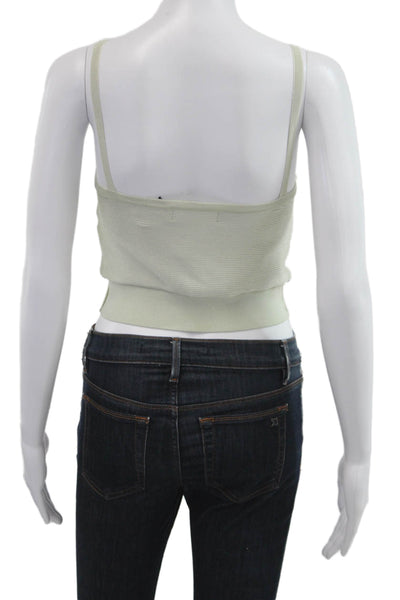 Moussy Womens Cropped Camisole V Neck Beige Top Size S