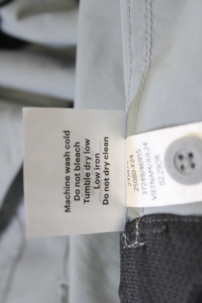 Rei Co Op Mens Nylon Collar Long Sleeve Button Down Shirt Light Gray Size M