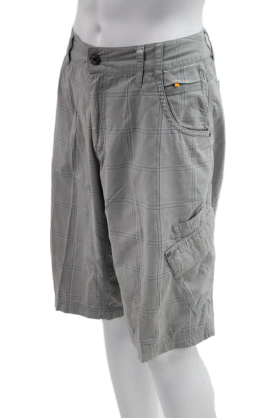 Lululemon Mens Gray Check Bermuda Cargo Shorts Size L