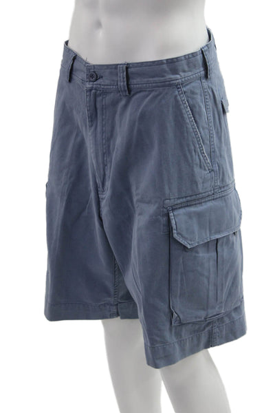 Polo Ralph Lauren Mens Cargo Chino Shorts Blue Cotton Size 34