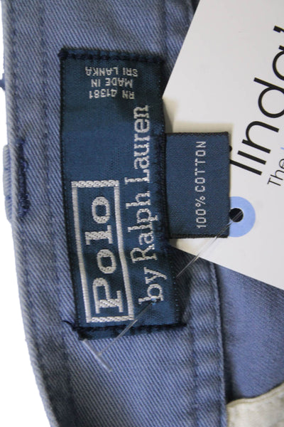 Polo Ralph Lauren Mens Cargo Chino Shorts Blue Cotton Size 34