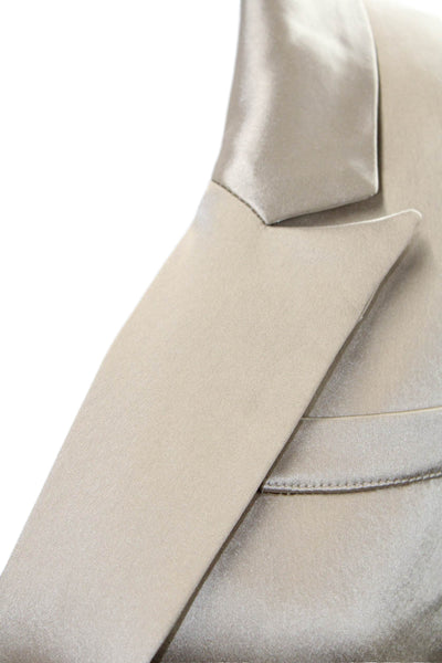 Sylc Women Beige Collared Button Long Sleeve Solid Blazer Size XS