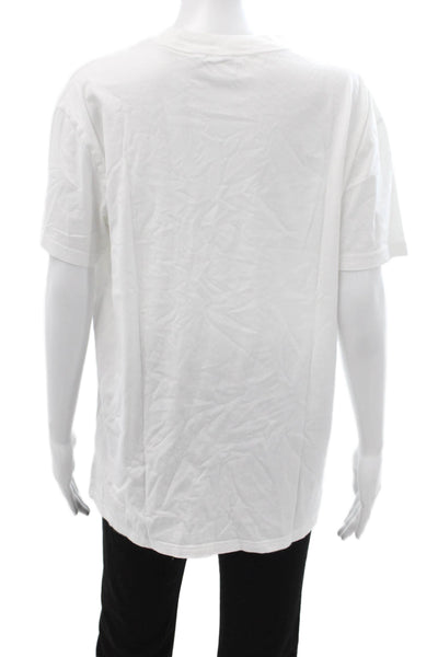 TNA Unisex T-Shirt White Cotton Crew Neck Short Sleeve Size S