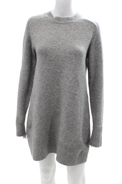 Zara Womens Pullover Sweater Gray Crew Neck Long Sleeve Size S