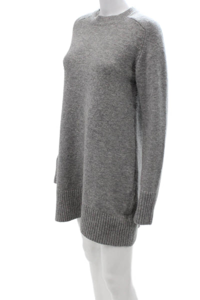 Zara Womens Pullover Sweater Gray Crew Neck Long Sleeve Size S