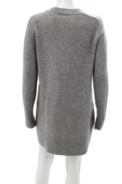 Zara Womens Pullover Sweater Gray Crew Neck Long Sleeve Size S