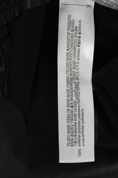 Zara Womens A-Line Mini Skirt Black Polyurethane Size S