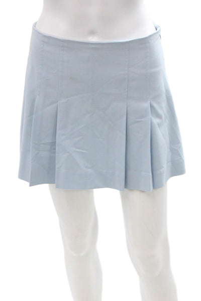 Zara Womens Mini Pleated Skirt Light Blue Size S