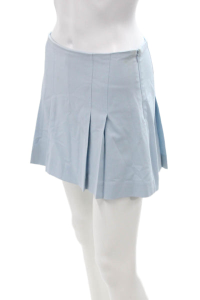 Zara Womens Mini Pleated Skirt Light Blue Size S