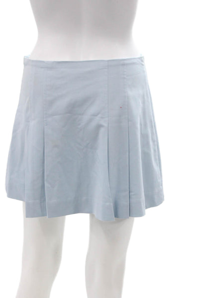 Zara Womens Mini Pleated Skirt Light Blue Size S