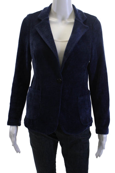 Femme Fatale Women Dark Blue Classic Blazer Collared Long Sleeve Size 0