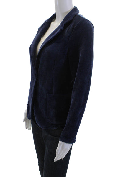 Femme Fatale Women Dark Blue Classic Blazer Collared Long Sleeve Size 0