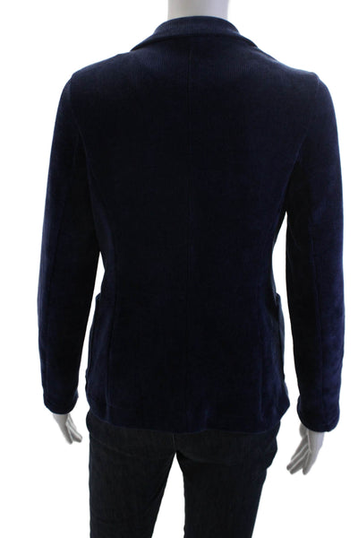 Femme Fatale Women Dark Blue Classic Blazer Collared Long Sleeve Size 0