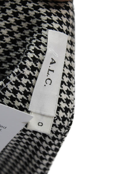 ALC Women Black Check Wrap Mini Skirt Size 0