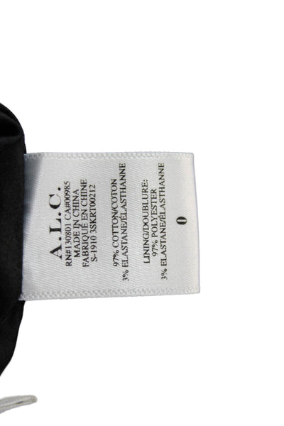 ALC Women Black Check Wrap Mini Skirt Size 0