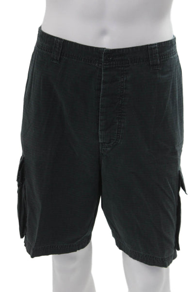 J Crew Mens Cargo Shorts Dark Gray 100% Cotton Button Closure Size 34