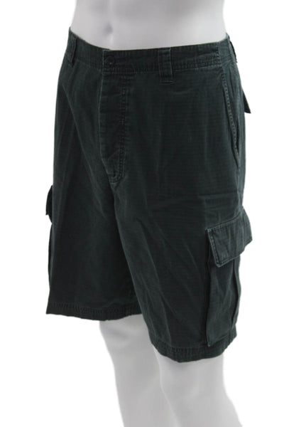 J Crew Mens Cargo Shorts Dark Gray 100% Cotton Button Closure Size 34
