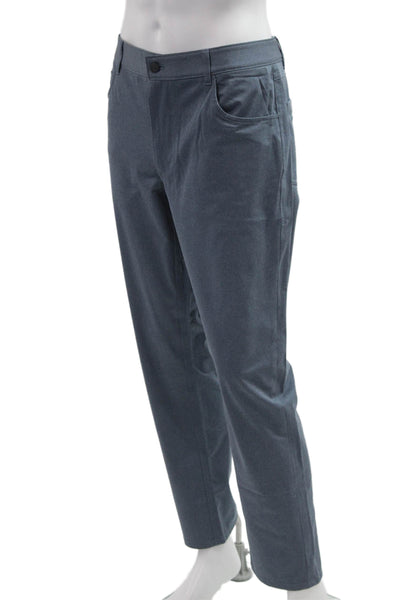 Johnnie-o Mens Dress Pants Blue Button 100% Polyester 30 Inseam Size 35