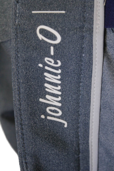 Johnnie-o Mens Dress Pants Blue Button 100% Polyester 30 Inseam Size 35