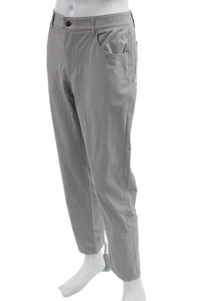 Johnnie-o Mens Gray Chinos 100% Polyester Classic Size 35